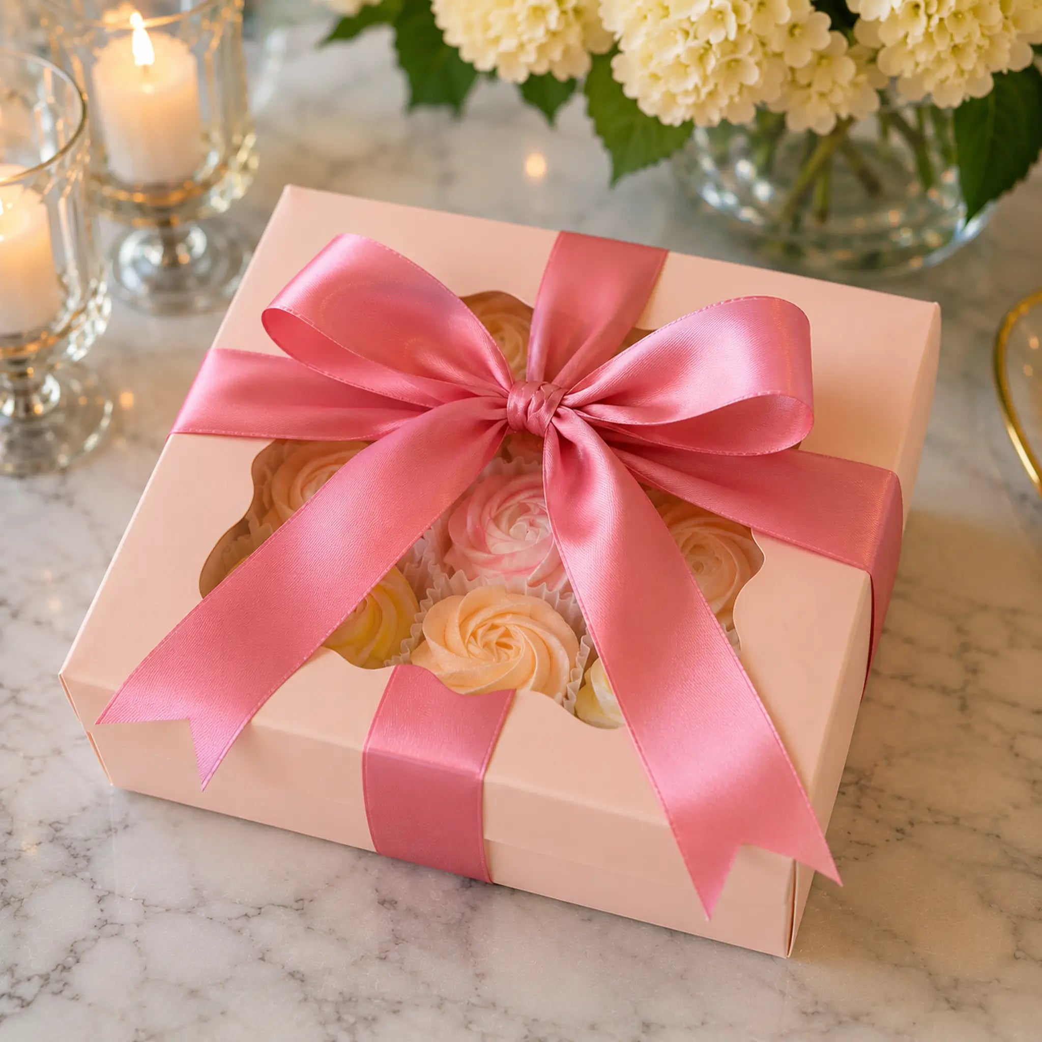 Handcrafted Zephyr Swirls Gift Box โ Edible Floral Dessert
