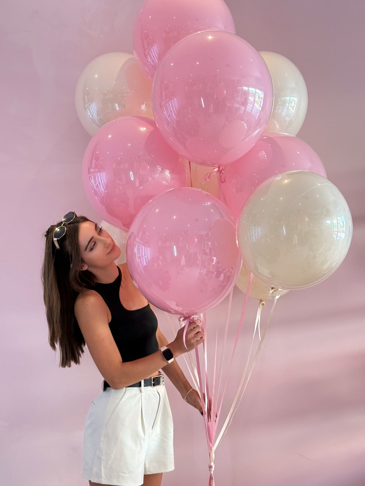 Balloon Set of blush pink balloons, ivory balloons — Cotton Candies