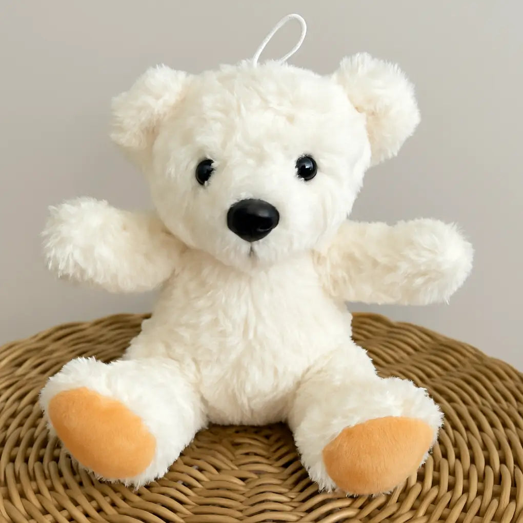 Classic white teddy bear plush toy â adorable addition to luxury flower gifts in Miami
