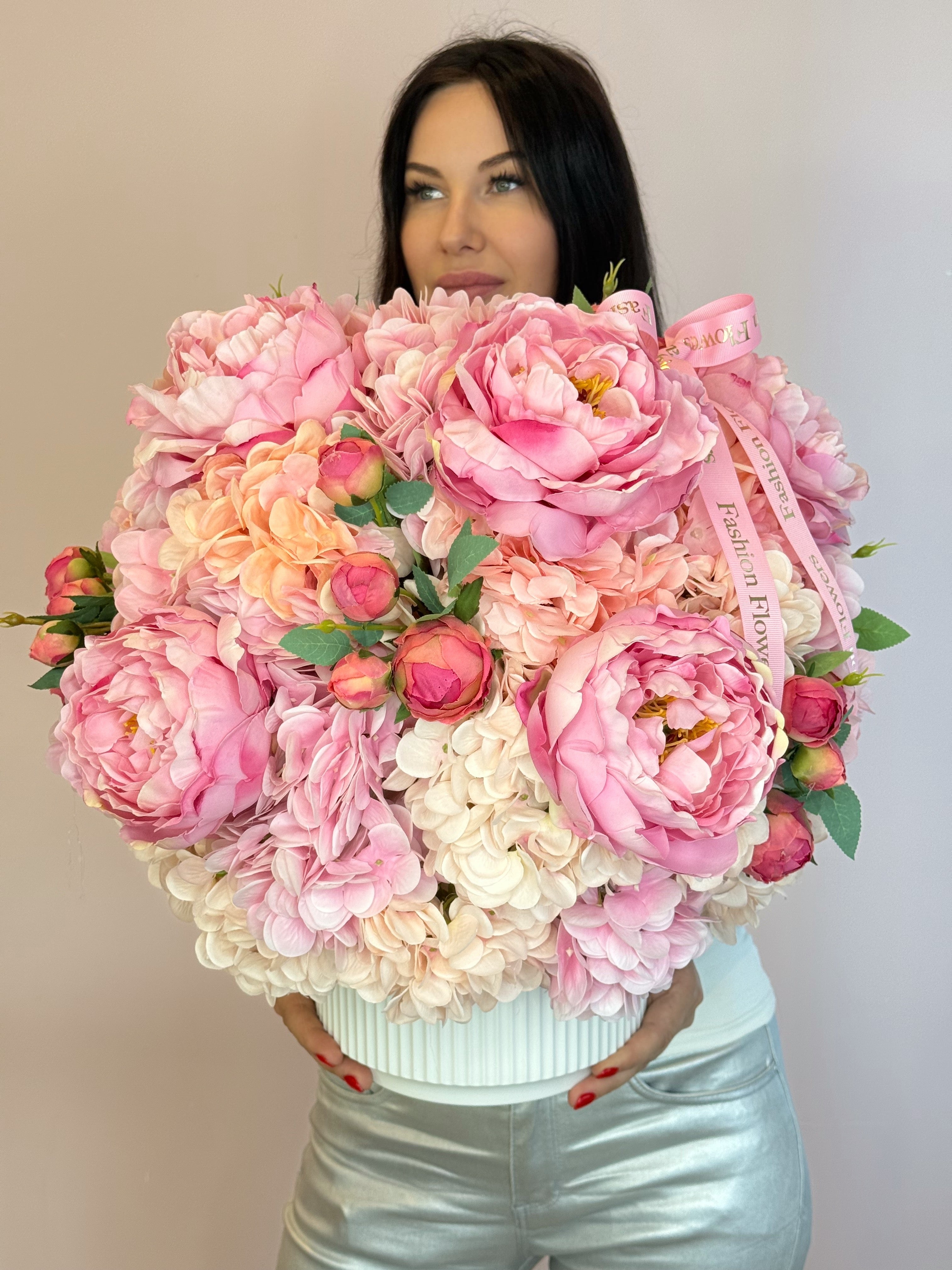 Luxury Artificial Flower Arrangement “Blush Romance”