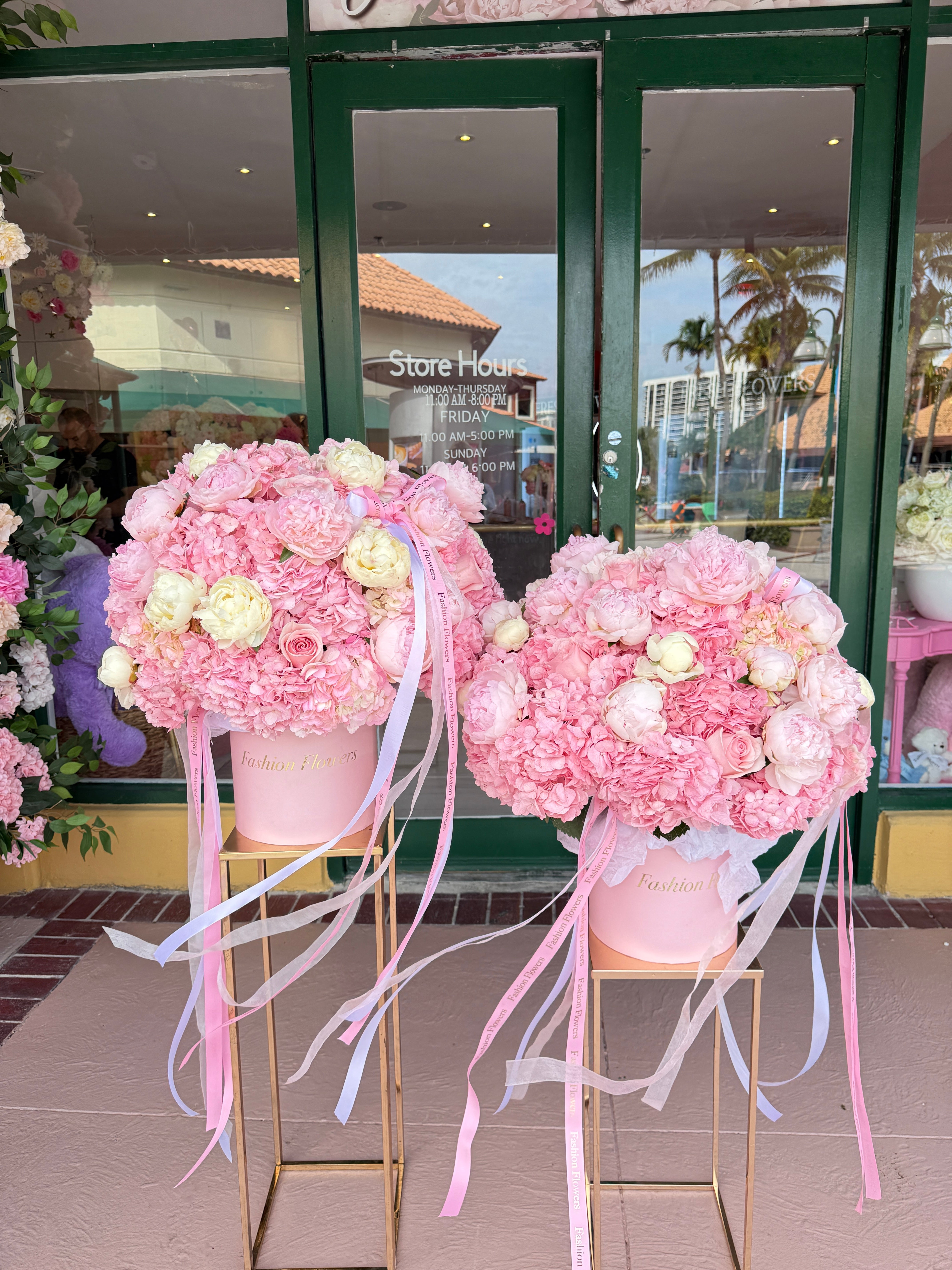 Caja de lujo Pink Bloom — Edición Hortensias y Peonías